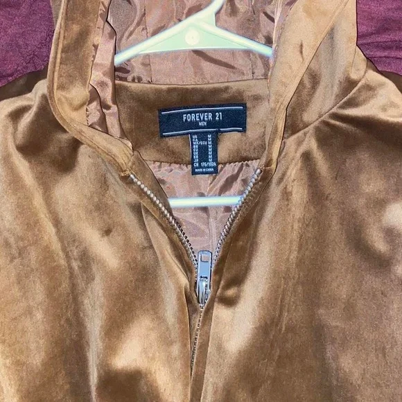 Brown indie soft fuzzy longsleeve hipster hoodie brown zip up y2k vintage jacket - Picture 15 of 15